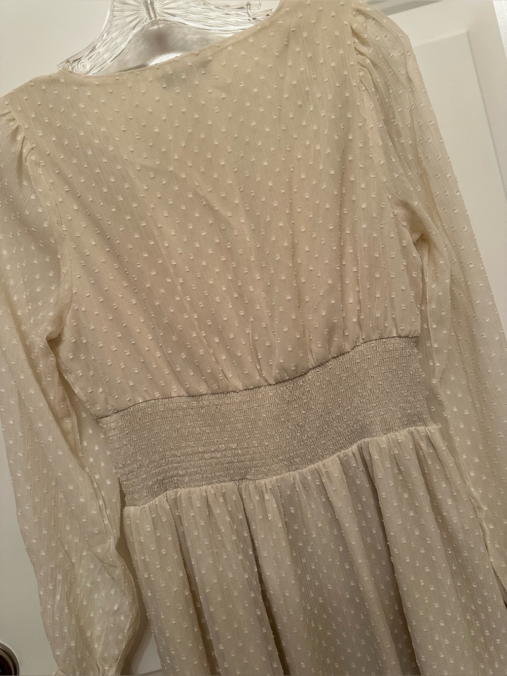 Patrons of Peace Cream/Champagne Long Sleeve Maxi Dress -Size Small - Picture 6 of 7
